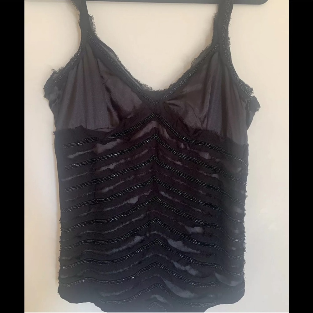 Mango occasion black top  size M shinny